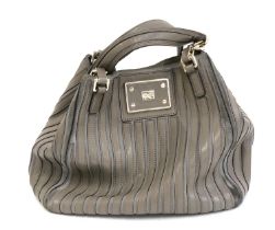 An Anya Hindmarch striped leather handbag, 31cmW