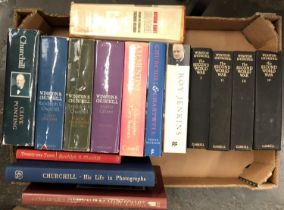 WINSTON CHURCHILL: a box of books all in at least good condition. 15 in total.