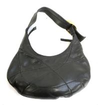 A Max Mara black leather shoulder bag, approx. 35cmW