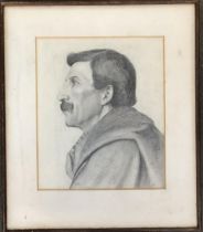 Helen Mary Williamson, (1884 - 1951), early 20th century pencil study of George Henry Williamson