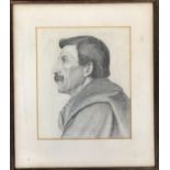 Helen Mary Williamson, (1884 - 1951), early 20th century pencil study of George Henry Williamson