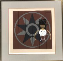 Charley Harper (American, 1922-2007), 'Hexit', serigraph, signed and numbered 907/1500, 40x40cm