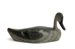 An early 20th century painted duck decoy, approx. 40cmL