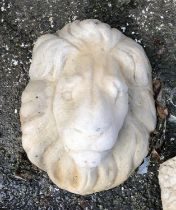 A composite stone lion mask, 38cmH