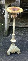 A metal candle stand, 65cmH