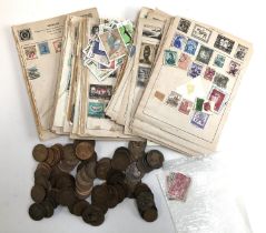 A quantity of British and World commemorative and definitive stamps to include penny lilac, two