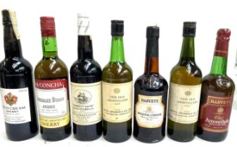 Seven bottles of sherry