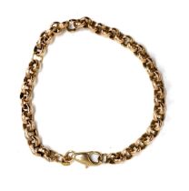 A 9ct belcher link bracelet, some links af, 6.2g