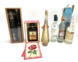 Various spirits: 50cl Freihof Pear Schnapps; 70cl Dettling Kirsch Reserve; 50cl of Arak Touma King