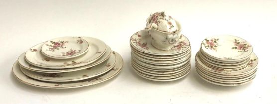 An approx. 30 piece miniature tea set with floral pattern