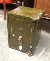 A George Price antique 'double patented gunpowder proof and unpickable lock' floor safe, 36cmW 51cmH