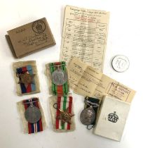 Five medals awarded to W P Dunkerton comprising 1939-45 Star, Italy Star, Defence Medal, War Medal