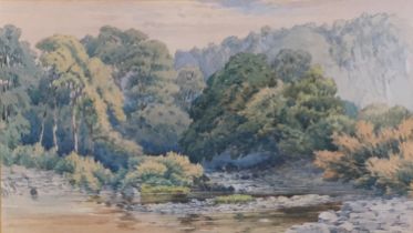 John Callow O.W.S (1822-1878), 'On The Lledr', watercolour, signed and dated 1866 lower right,