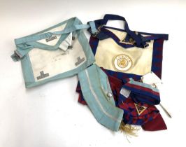 A quantity of Masonic regalia to include sashes etc