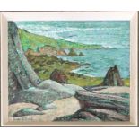 Nora Gower (20th century British), coastal landscape study, oil on board, signed lower left, 49x59cm