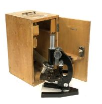 A mid 20th century Kremp Wetzlar microscope in carry case