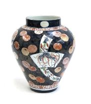 A Japanese vase in imari colours, 32.5cmH