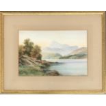 H.M Krause, early 20th century watercolour of a highland loch, 23x36cm