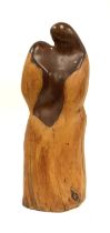 Abstract carved figure of Madonna and child, 61cmH