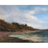 Cyril Christensen, coastal landscape, 20th century oil on board, signed lower left, 39x49.5cm