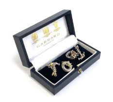 A pair of 925 silver anchor and ropetwist cufflinks, in a Garrard box