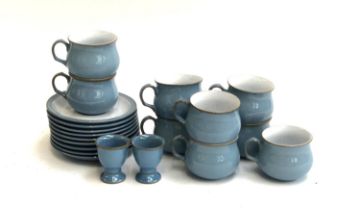 A lot of 20 pieces of blue Denby ceramics