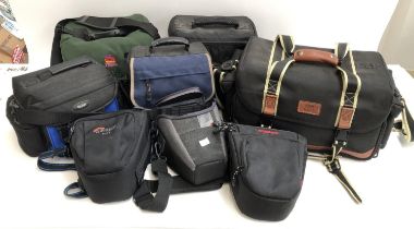 A quantity of camera carry cases, to include Kodak, Jessop, Canon, Lowepro (8)