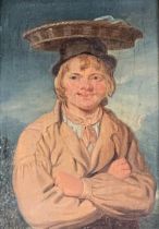 Attributed to Francis Wheatley RA (1747-1801), 'Fisher Boy', portrait of boy with basket, oil on