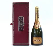 A bottle of Krug Grande Cuvee champagne, (12%, 75cl) boxed, probably 2002