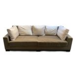 Christian Liaigre (French 1943-2020), a contemporary three seater sofa, 240cm wide, 107cm deep,