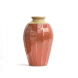 Mike Dodd (b.1943), a large studio pottery jar with Tenmoku & Celadon glaze, obscured but