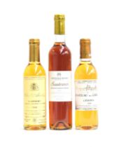 1990 Chateau de Cerons, Cerons 37.5cl; 1998 Clos l'Abeilley Sauternes 37.5cl; 1995 Fortnum & Mason