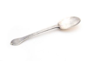 A Charles II trefid spoon, hallmarked for London 1684, rattail bowl, the reverse of the terminal