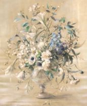 Terence Loudon (1900-1949), still life of flowers, oil on canvas, 75x62cm