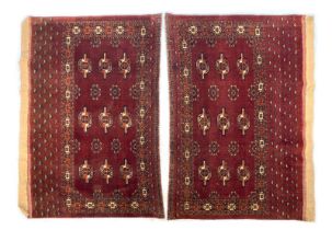 A pair of Turkmen rugs, each approx. 168x105cm