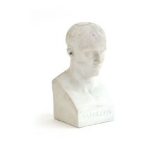 A 19th century porcelain bust of Napoleon, after a model by Antoine-Denis Chaudet (1763-1810), the