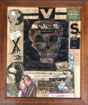 Leon Gore (20th century), 'Songs without Words', mixed media collage, 49.5x40.5cm