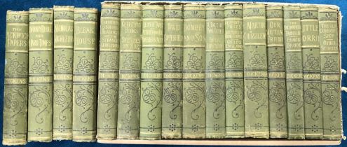 DICKENS WORKS: the 'Diamond' edition. Small format green boards, Chapman and Hall, 1880. Generally