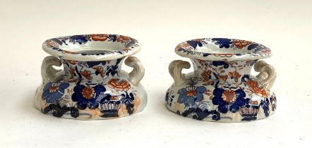 Interior design interest: a pair of 19th century Mason's ironstone stands, 9cmH