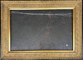 A gilt gesso picture frame with oak leaf and egg and dart border, 85x116cm overall, rebate size