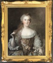 After Jean-Marc Nattier, a print of a portrait of Sophie of France, in an ornate gilt gesso frame,