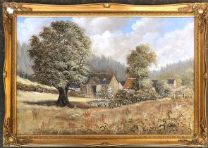 Douglas H. Chaffey, rural scene, oil on canvas50x75cm