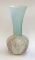 A tall art glass vase, 40cmH