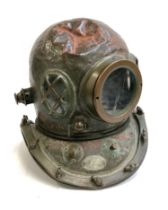 An early 12 bolt diving helmet, in the style of Siebe Gorman, by Yokahama Diving Company, 41cm