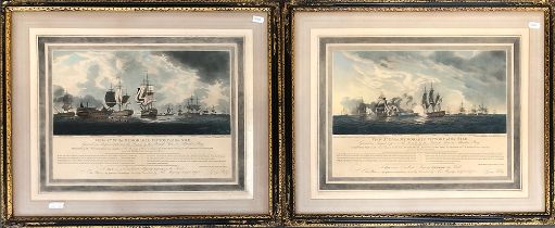 A pair of 19th century hand coloured engravings by and after George Riley, 'View 3rd of the