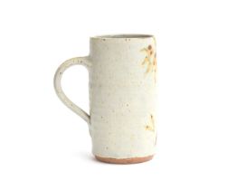 Henry Hammond (1914-1989), studio pottery stoneware tankard with tree design, makers mark HH, 15cm