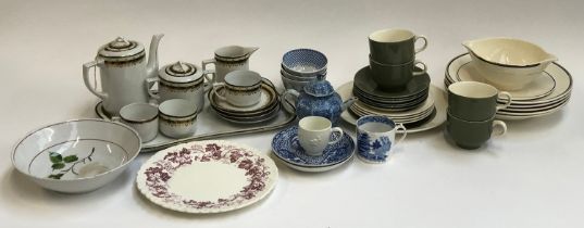 A mixed lot of ceramics to include Wedgwood Etruria; Austrian coffee service on tray etc