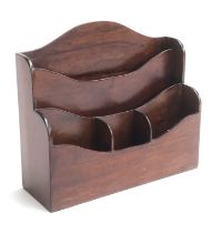 A modern mahogany letter rack in 19th century style by The Libra Company, 24cmW