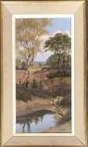 Willhem J Alberts, 'View over the heather', oil on canvas, signed, 59x28cm