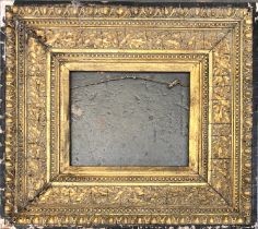 A substantial 19th century gilt gesso picture frame with oak leaf and egg and dart moulding, 44x50cm